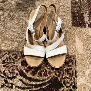 BOC leather cork wedge sandals